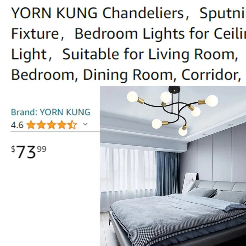 YORN KUNG Sputnik Chandelier Light Fixture ❇ 6-Light ❇ NEW IN BOX!! - Picture 12 of 12